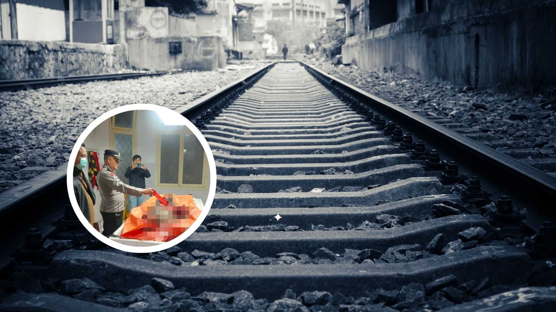 Pria Tanpa Identitas Diduga Bunuh Diri Tewas Ditabrak Kereta Api di Kadungora Garut